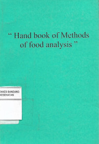 Image of Handbook Of Methods Of Food Analysis