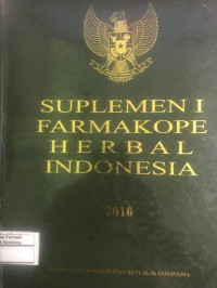 Image of Suplemen I Farmakope Herbal Indonesia
