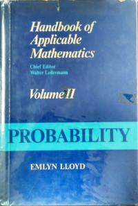 Image of Handbook of Applicable Mathematics : Volume II Probability