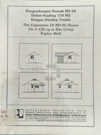 Image of Pengembangan Rumah RD- 26 dalm Kapling 150 m dengan dinding Triplek The Expansion Of RD-26 House On A 150 sq m Site Using Triplex Wall