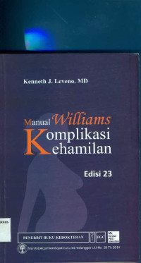 Image of Manual Williams Komplikasi Kehamilan Edisi 23